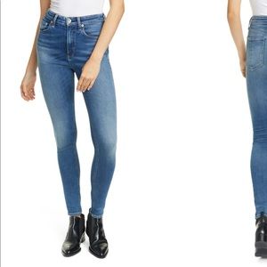 RAG AND BONE HIGH RISE SKINNY JEANS